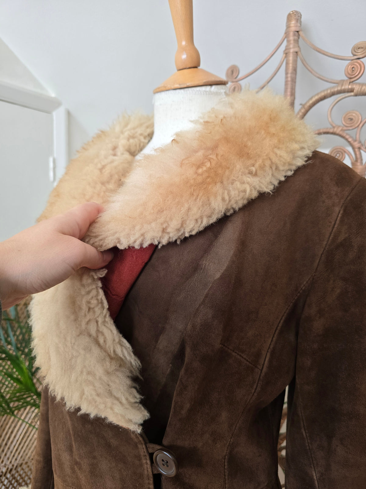 Vintage suede Sheepskin coat