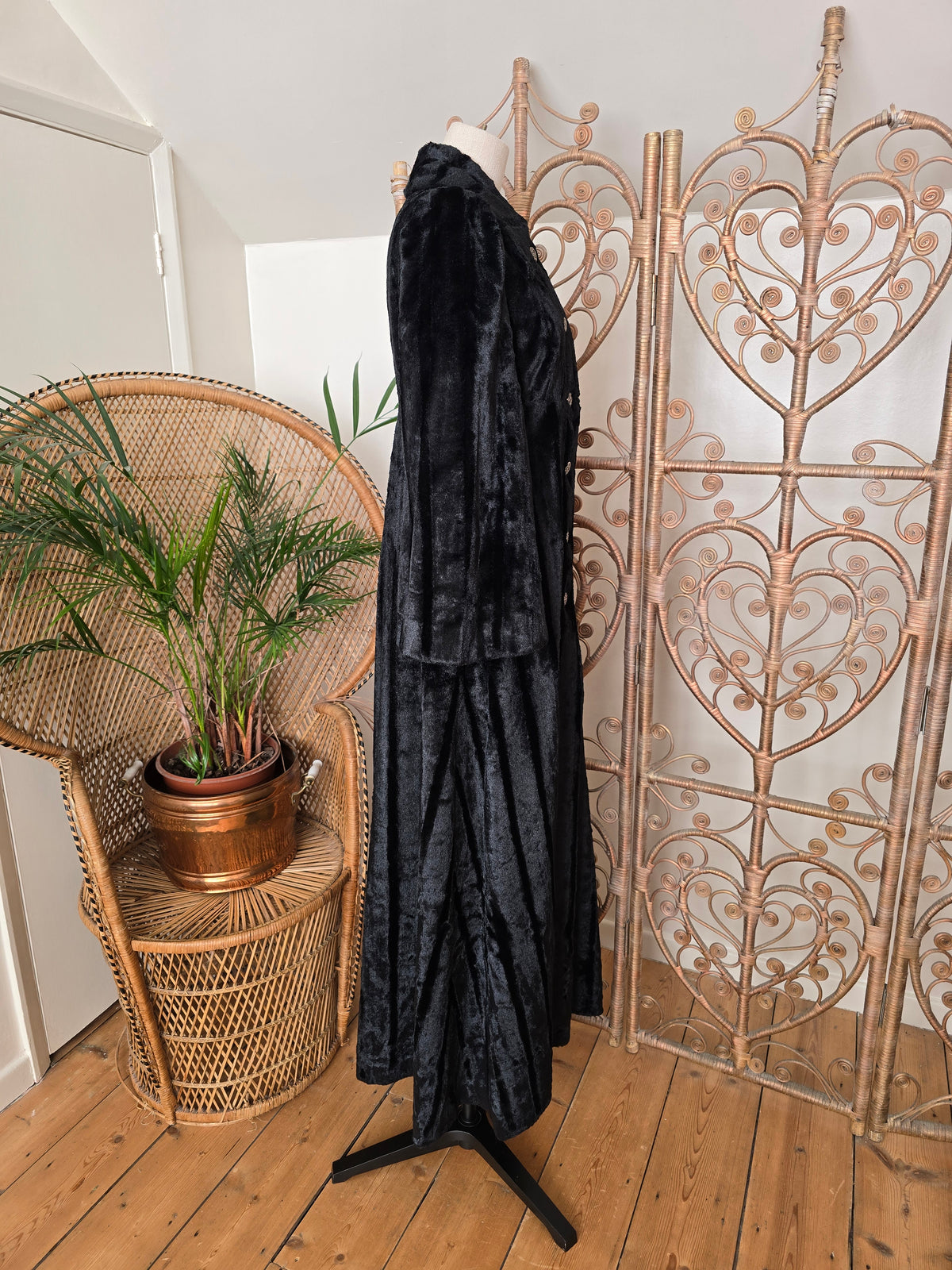 Vintage faux fur maxi coat