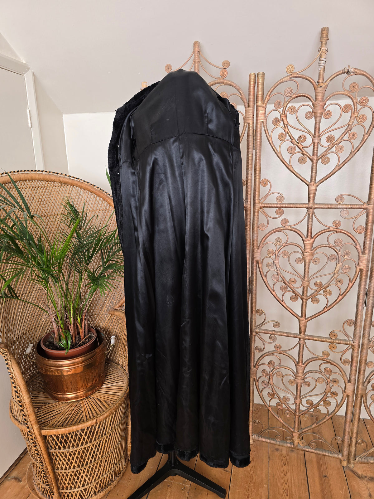 Vintage faux fur maxi coat