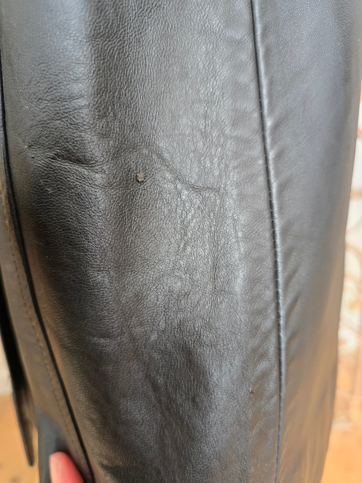 Vintage leather 70s coat