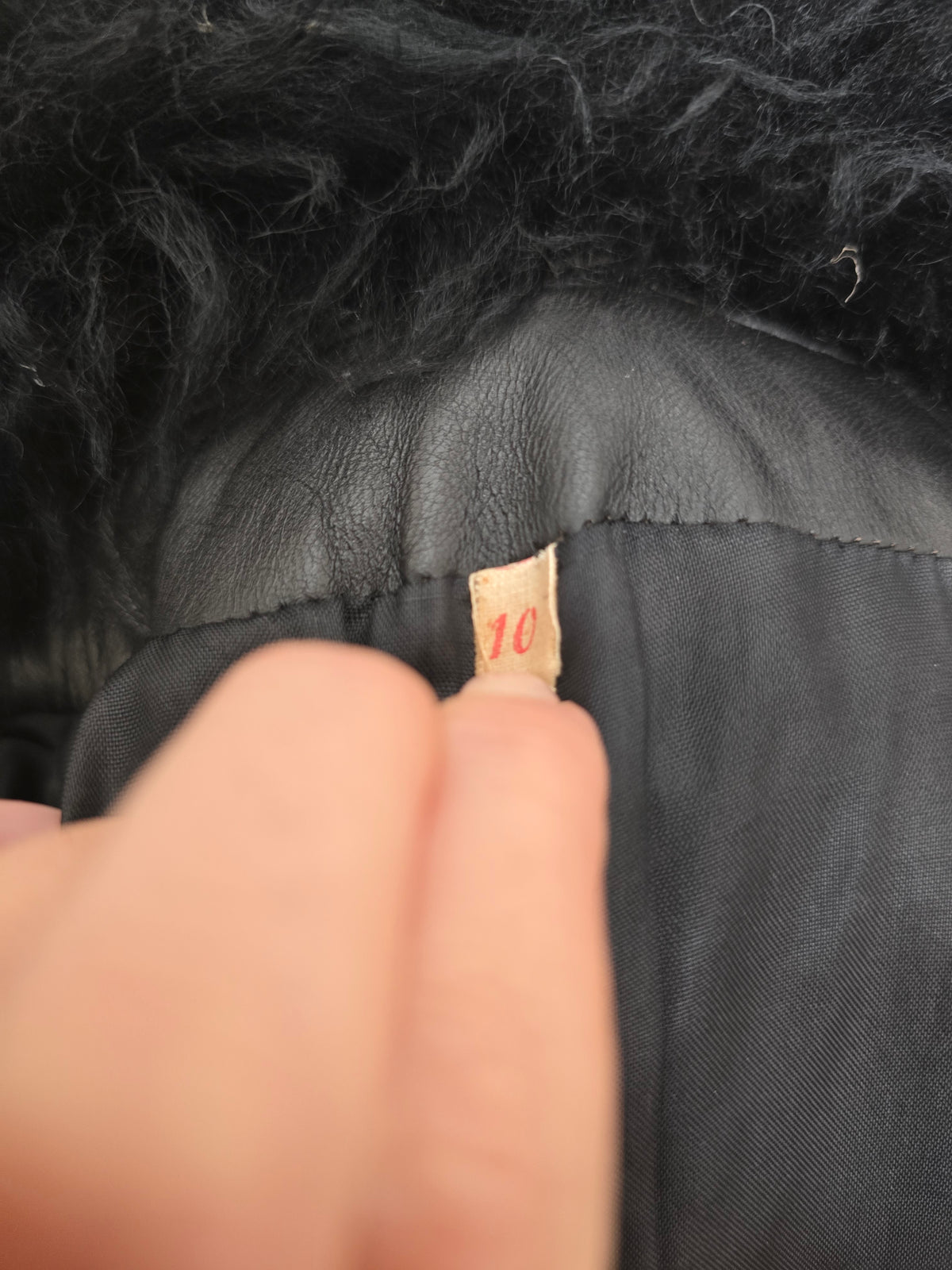 Vintage leather 70s coat