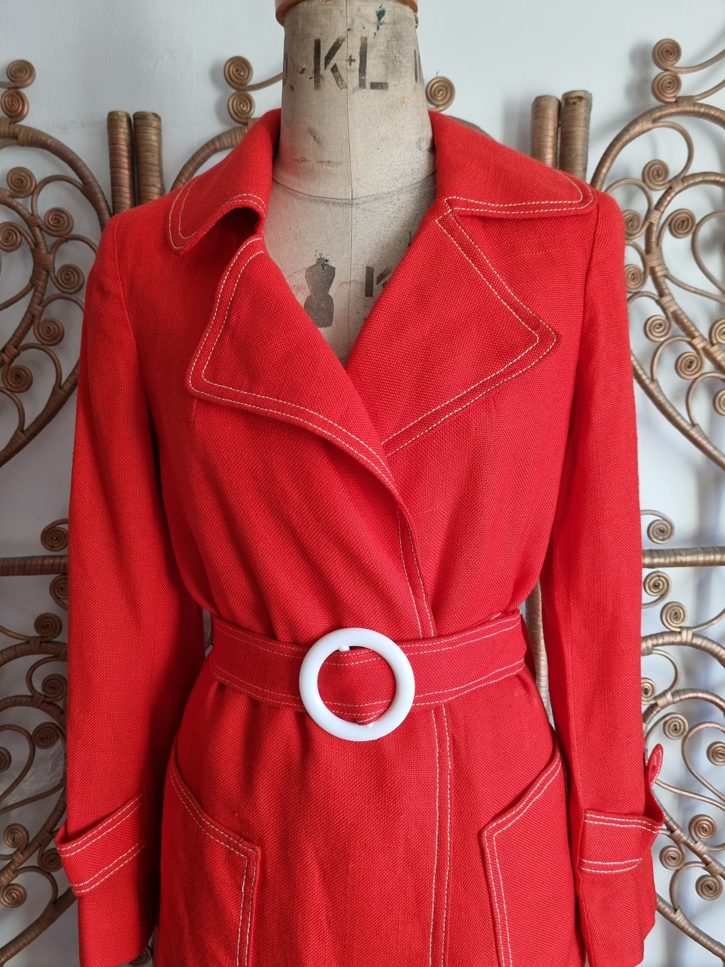 Vintage red 60s jacket