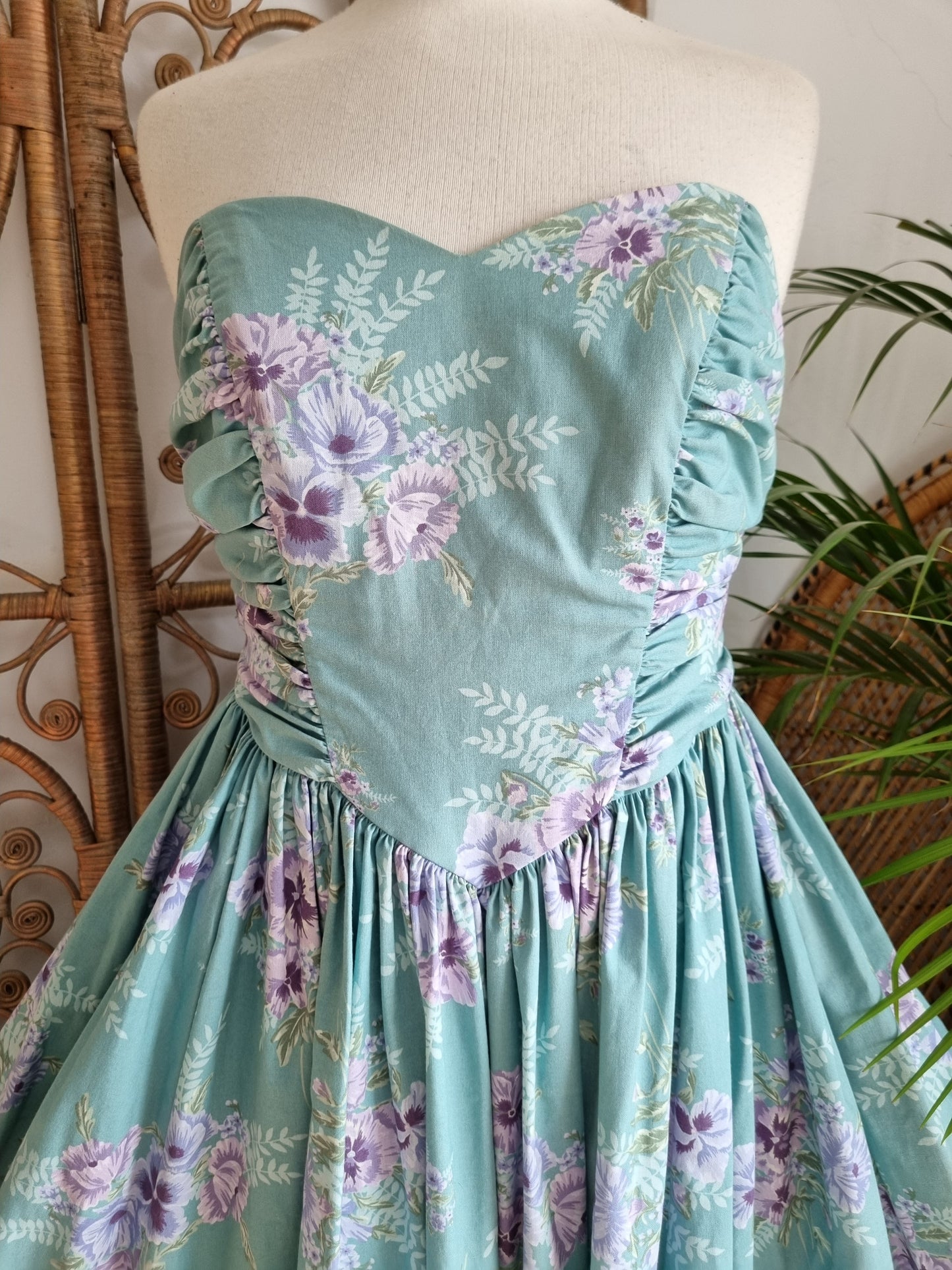 Vintage Laura Ashley 80s prairie dress M