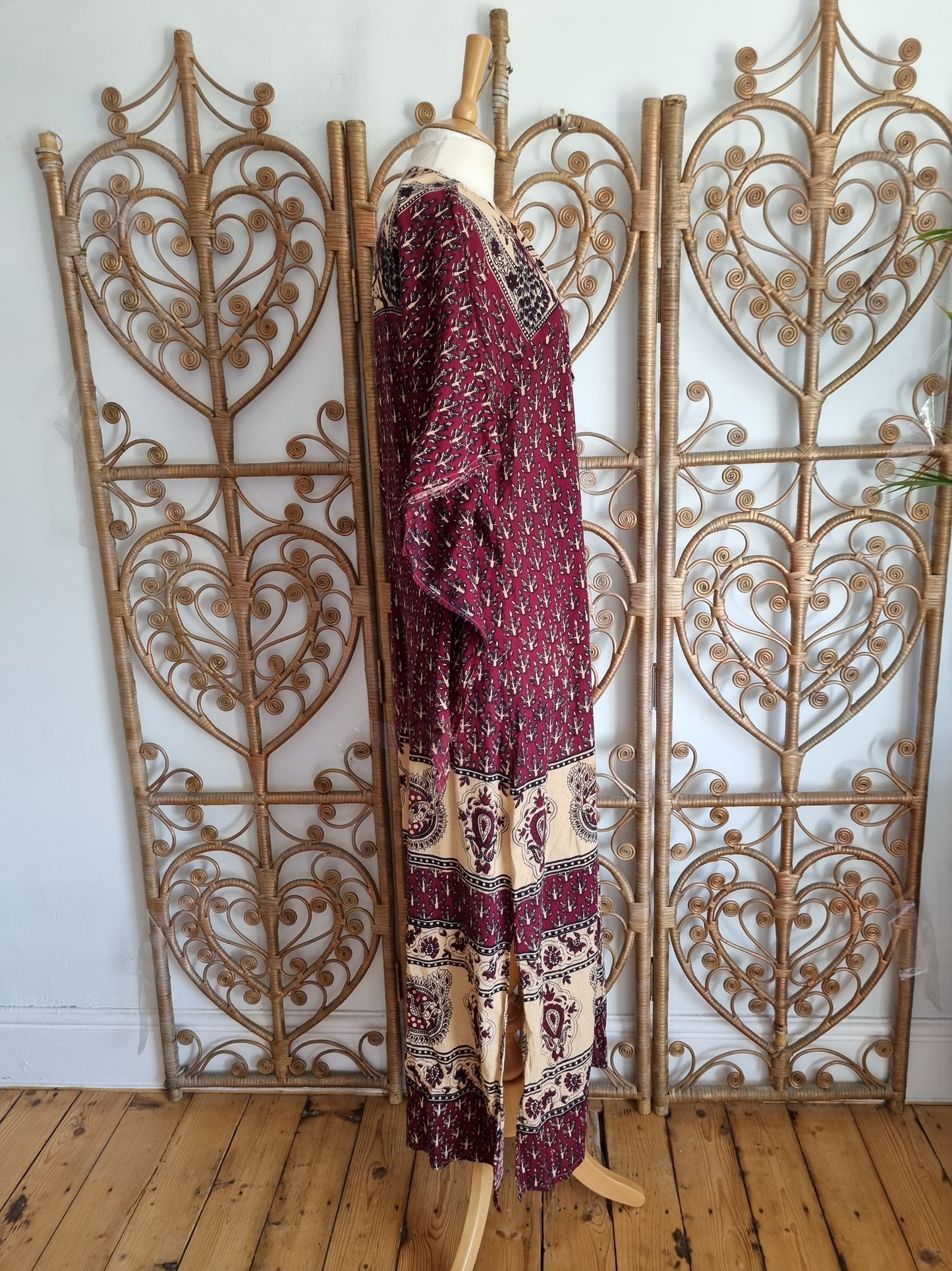 Vintage Indian kaftan 70s dress