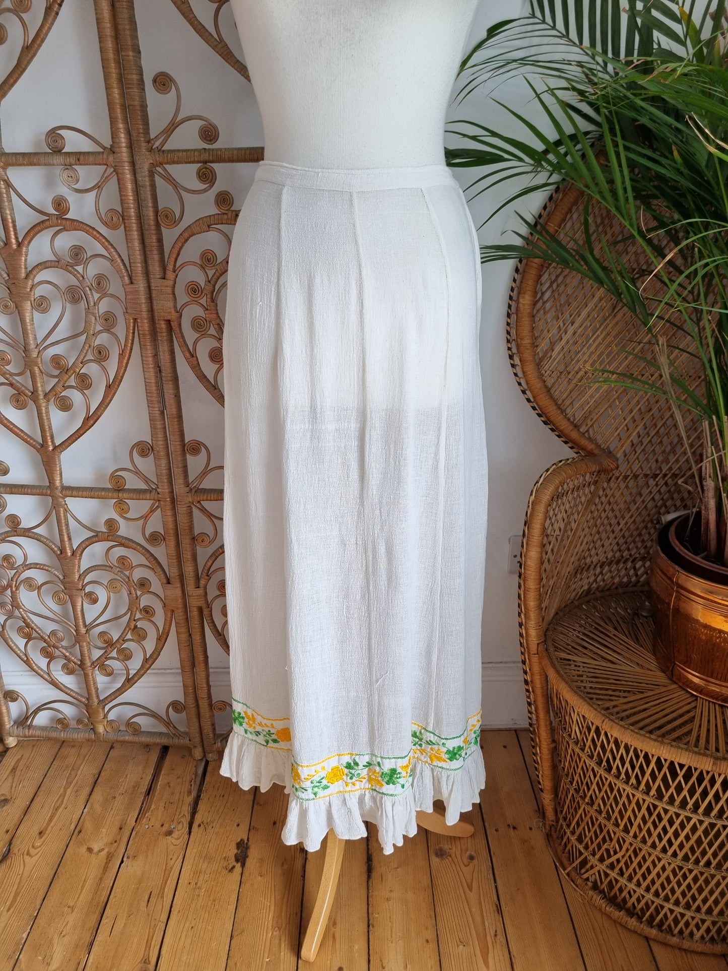 Vintage two piece blouse skirt S