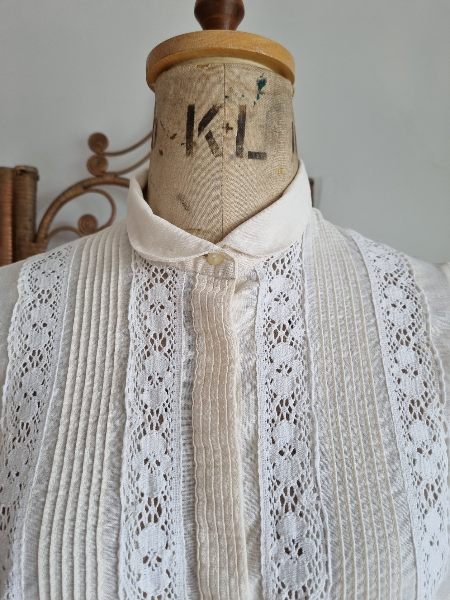 Vintage lace prairie blouse
