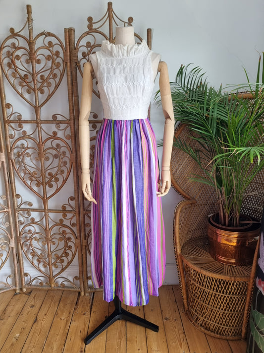 Vintage cotton maxi dress S