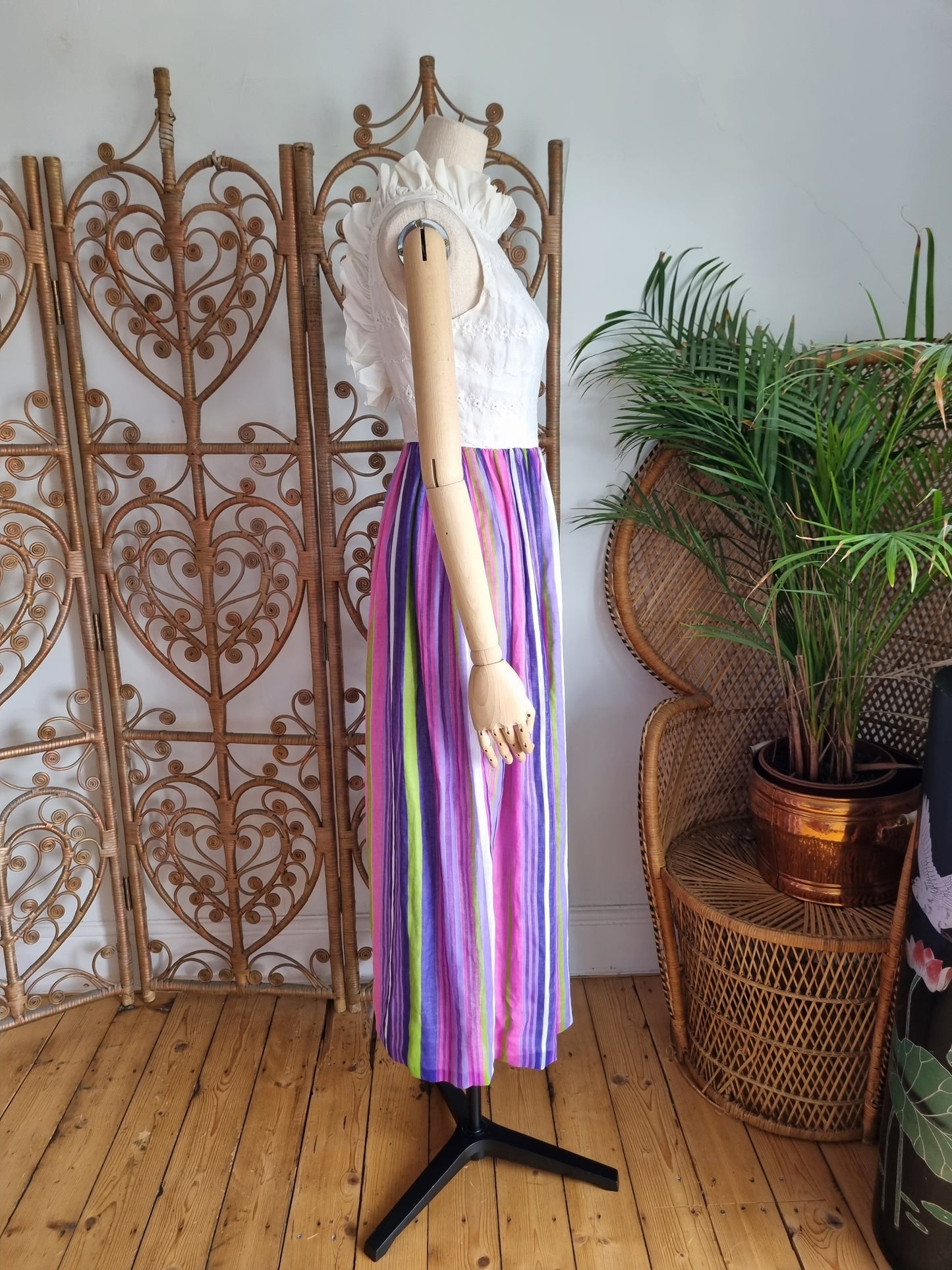 Vintage cotton maxi dress S