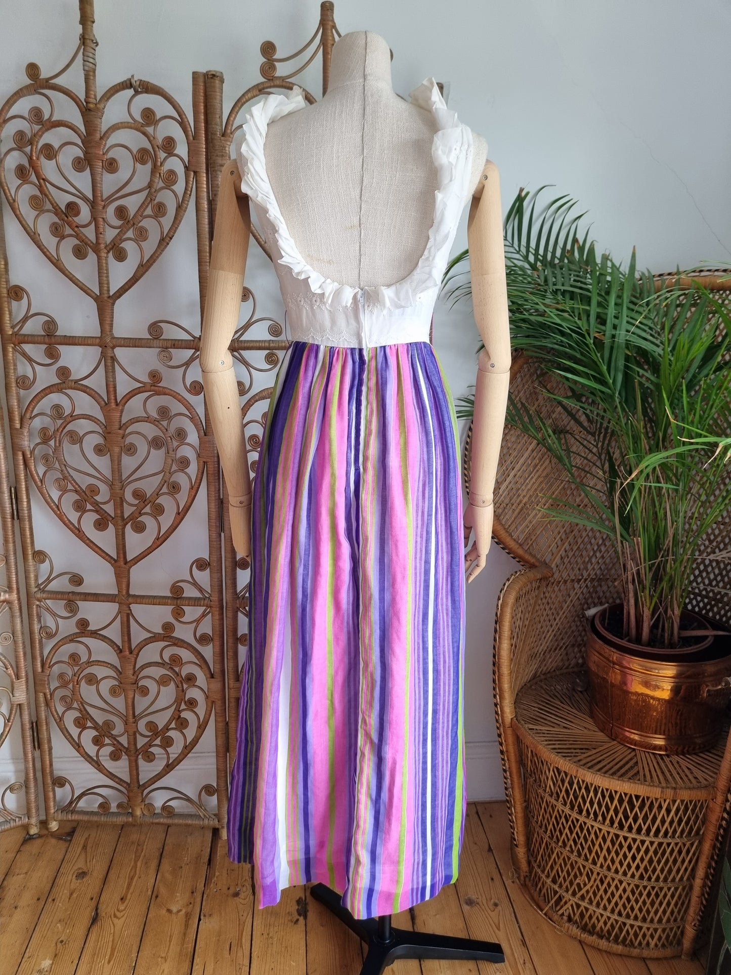 Vintage cotton maxi dress S