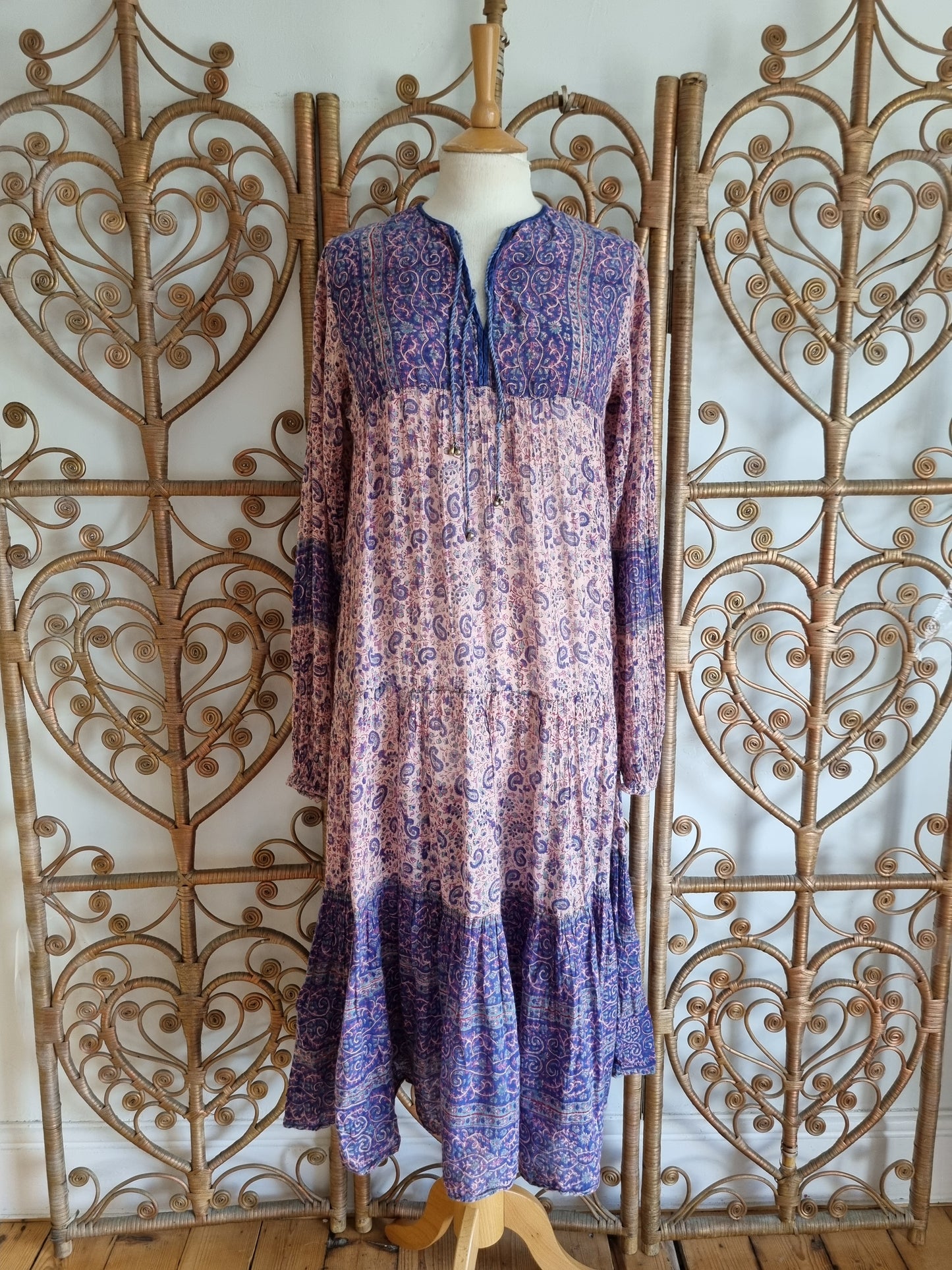 Vintage phool Indian cotton dress