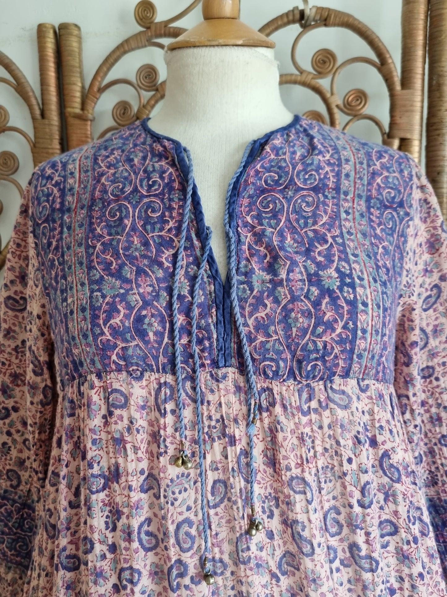 Vintage phool Indian cotton dress