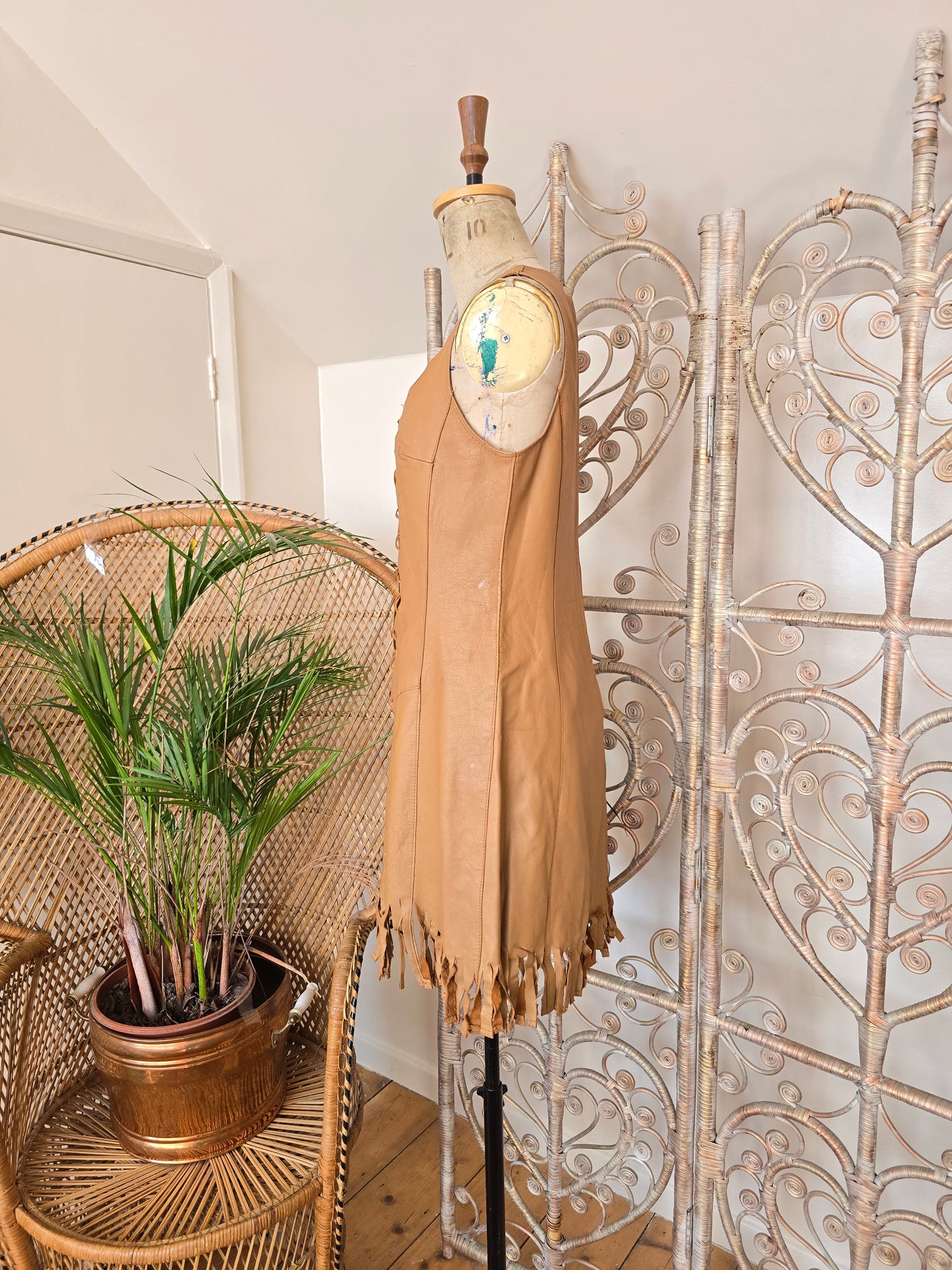 Vintage 60s leather dress