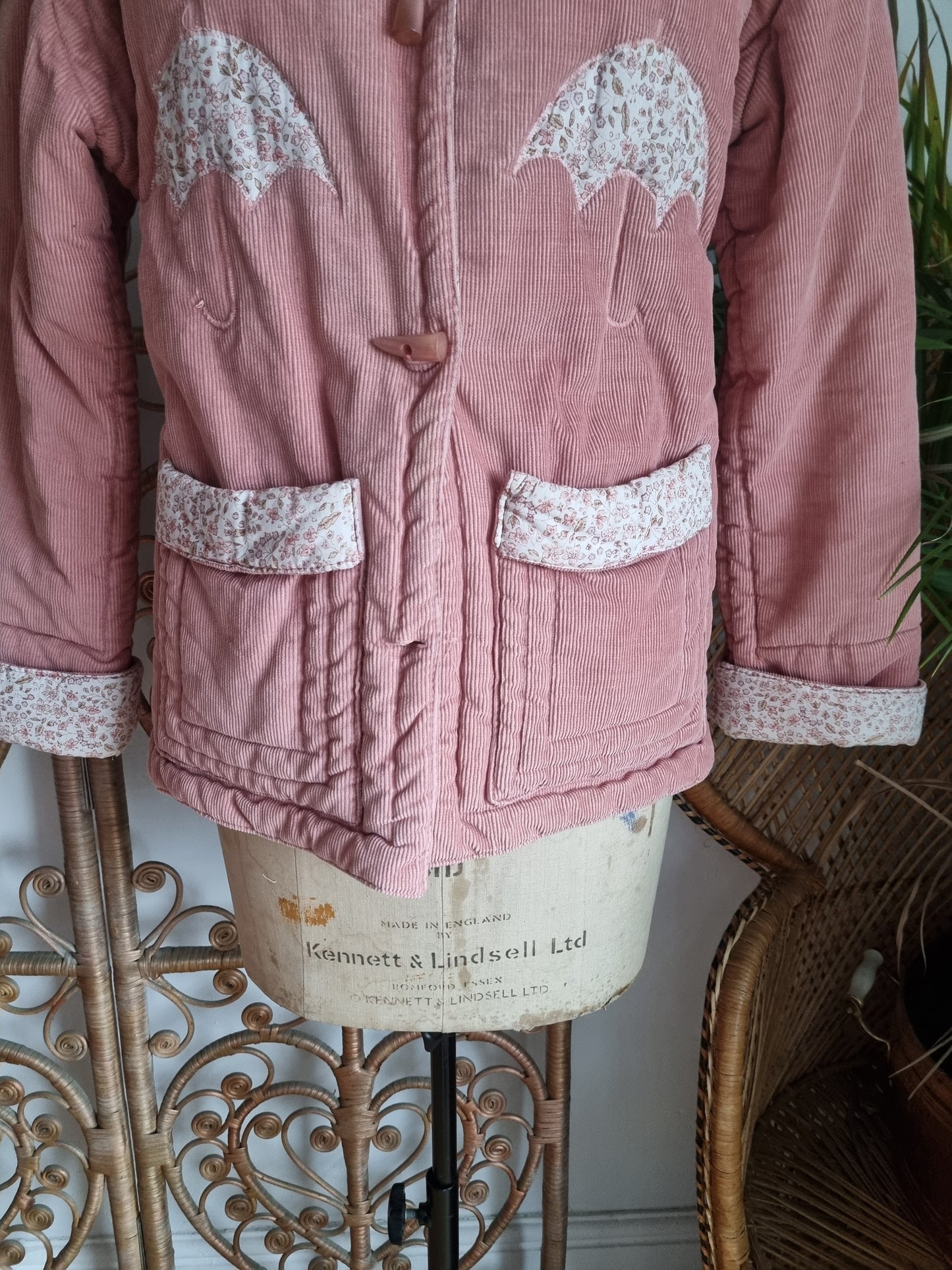 Vintage needlecord quilted cotton jacket