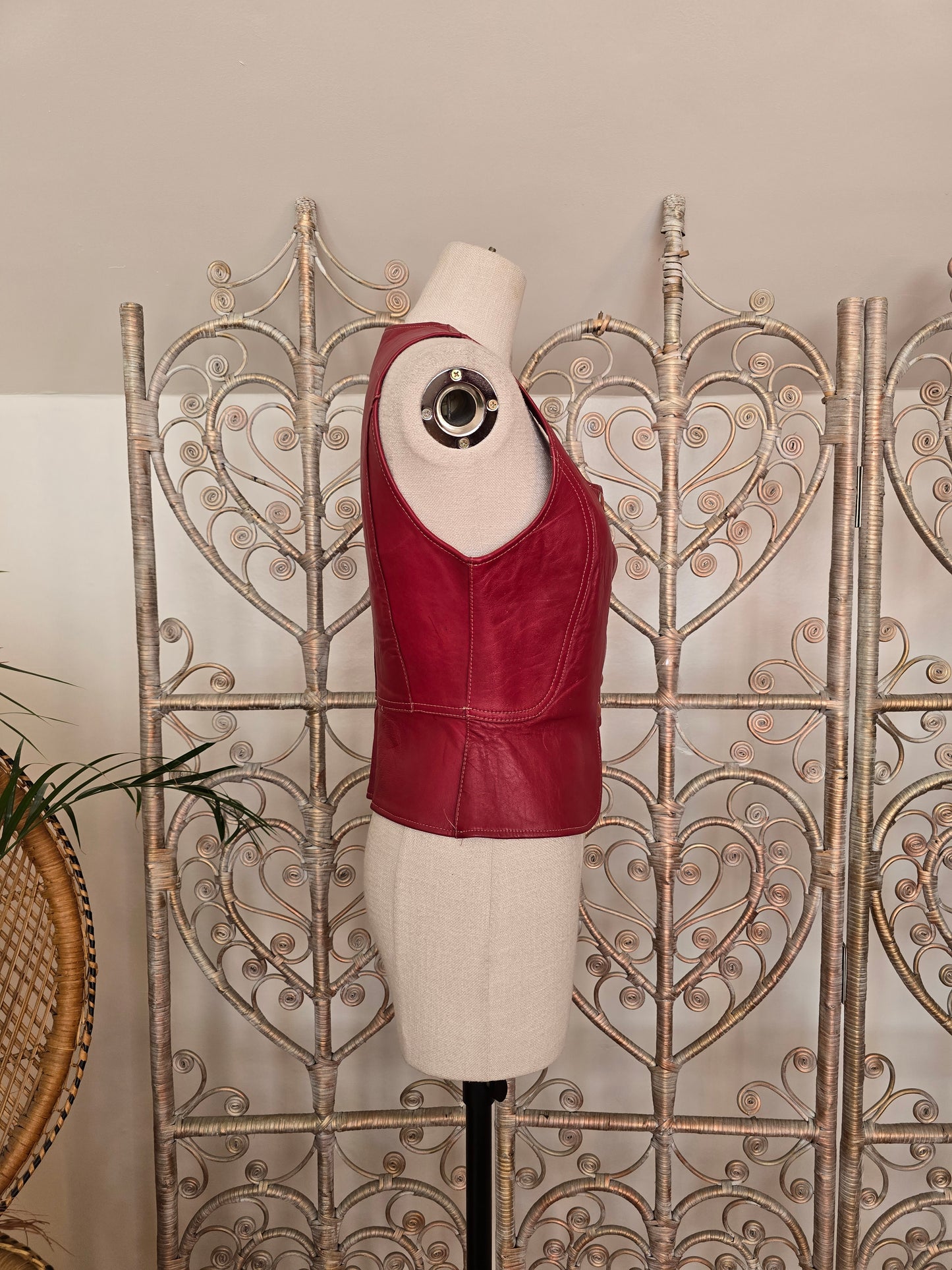 Vintage leather waistcoat