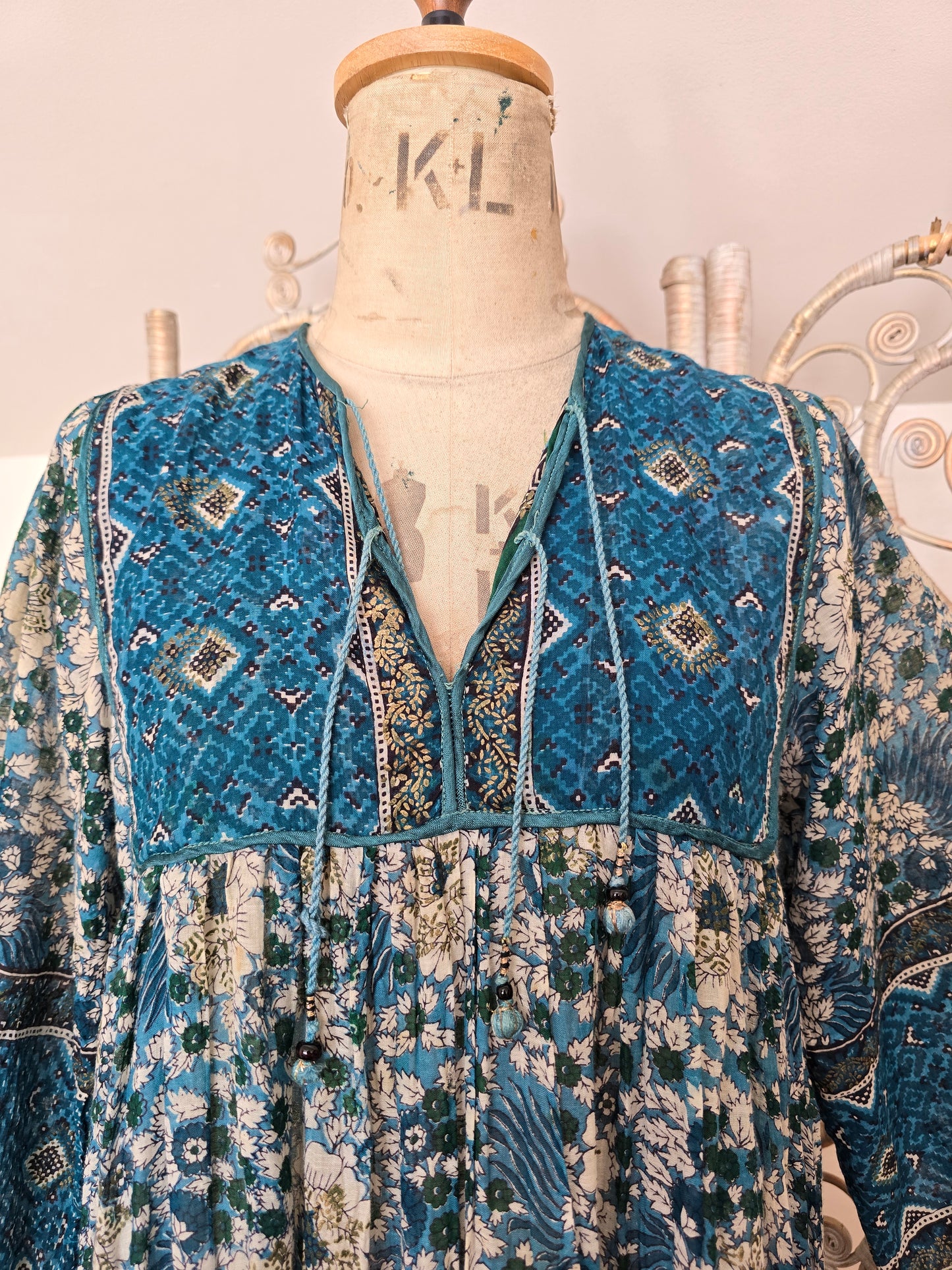 Vintage Mina of London Indian cotton dress