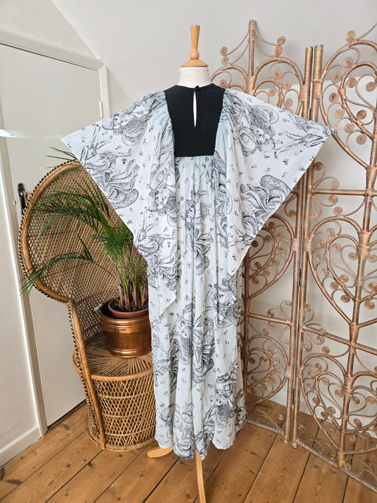 Vintage Ayesha Davar Indian cotton maxi dress