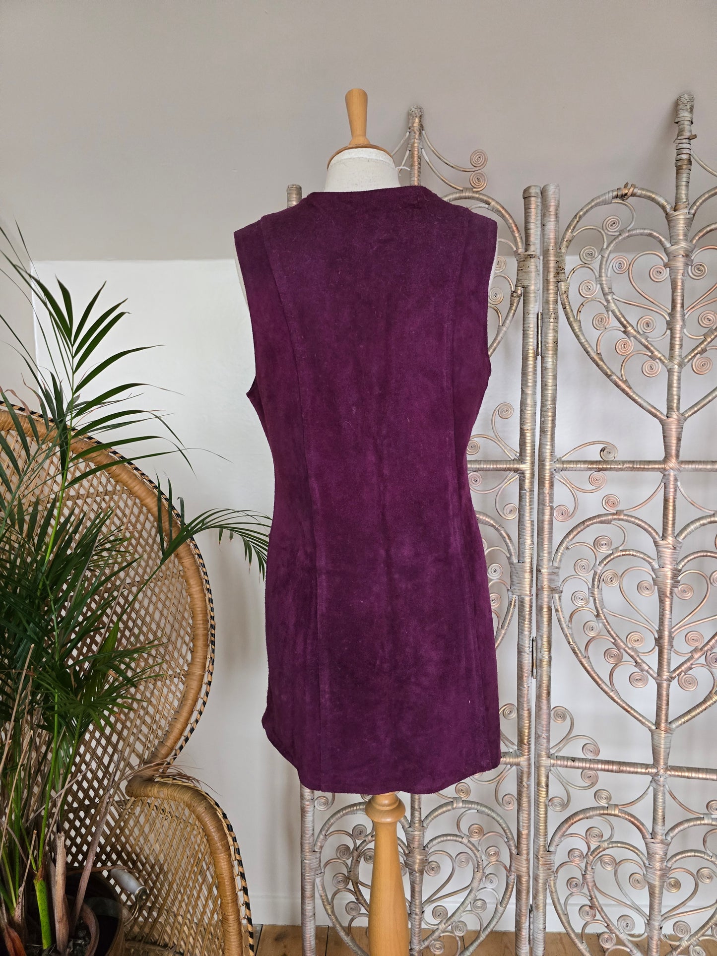 Vintage 70s suede dress