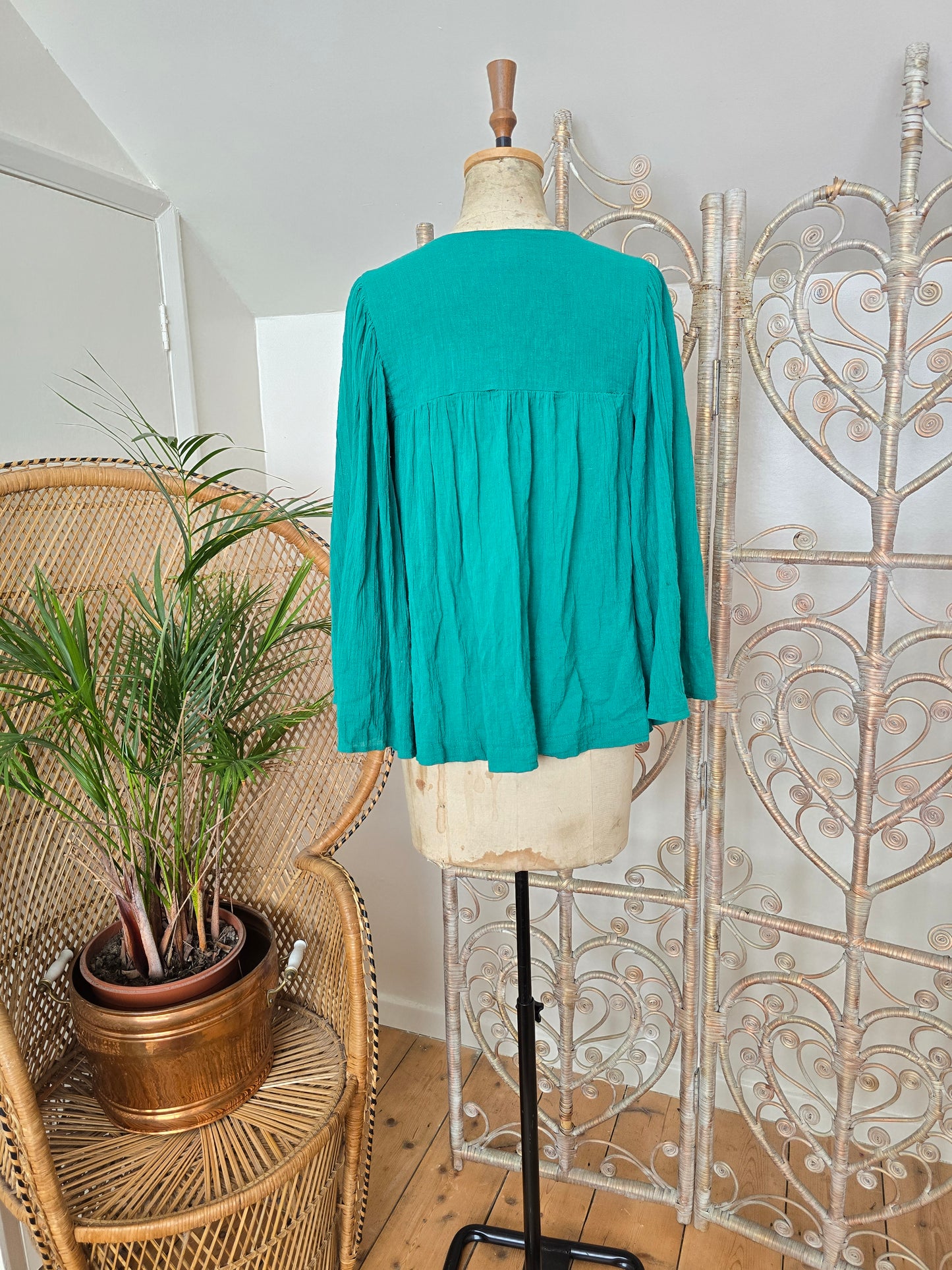 Vintage embroidered cheesecloth blouse