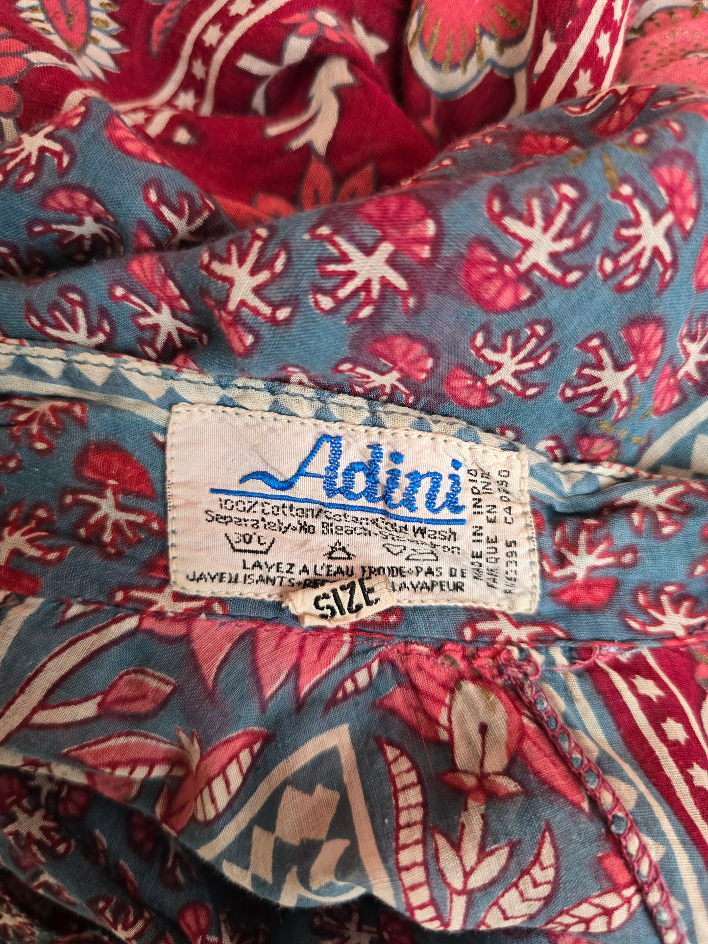 Vintage Adini Indian maxi dress