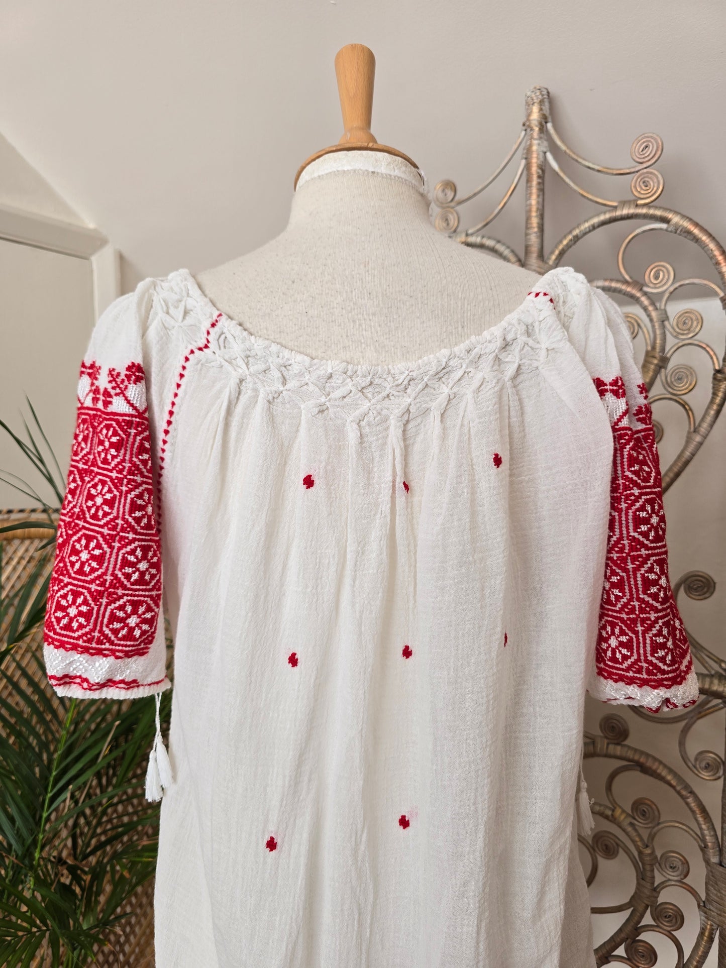 Vintage Romanian cheesecloth blouse