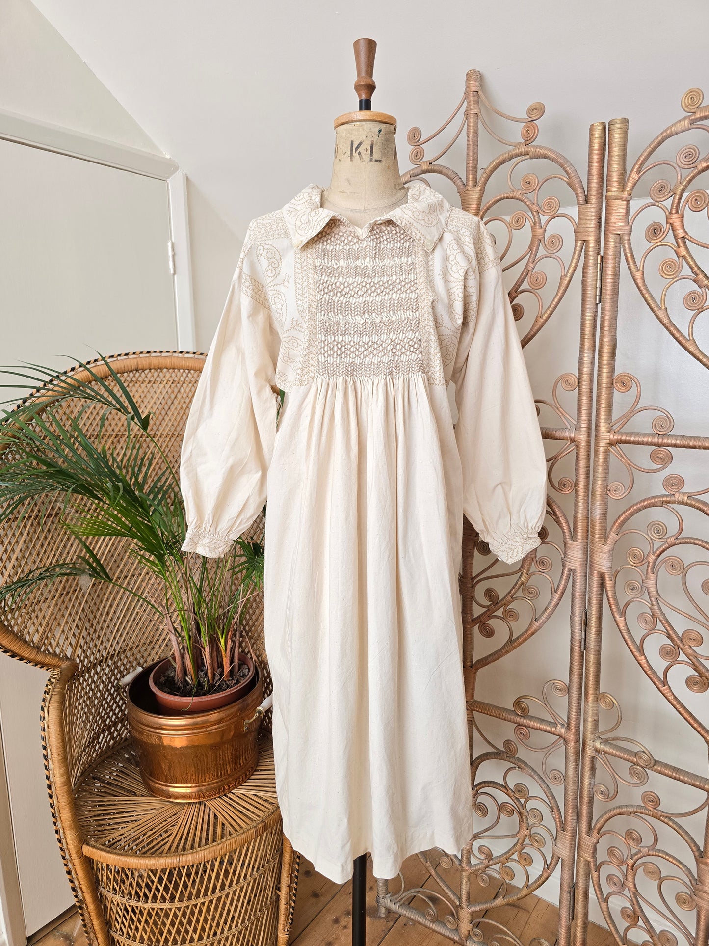 Vintage Clothkits shirring smock dress