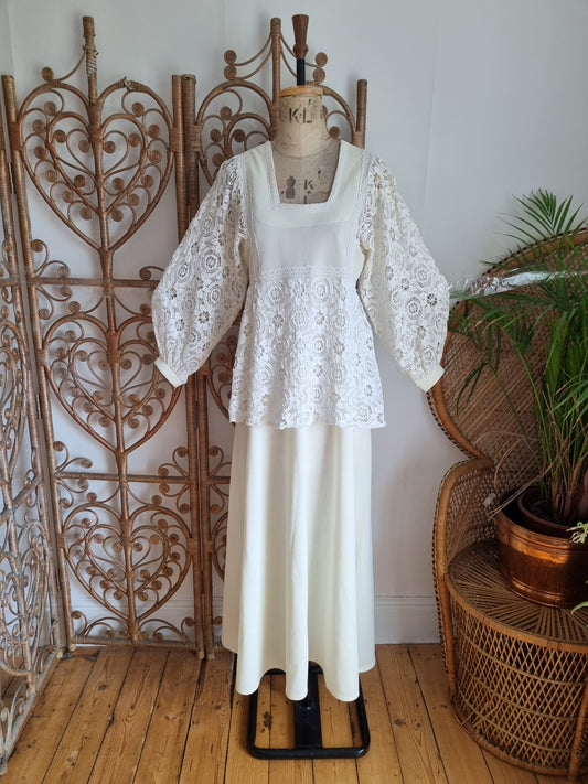 Vintage lace maxi dress