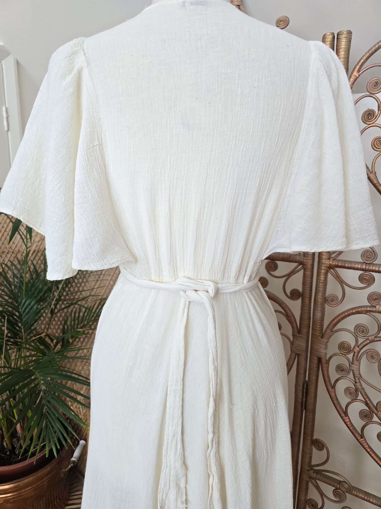 Vintage embroidered cheesecloth dress