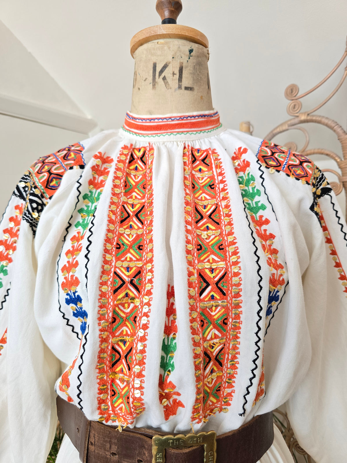 Vintage Romanian cotton dress
