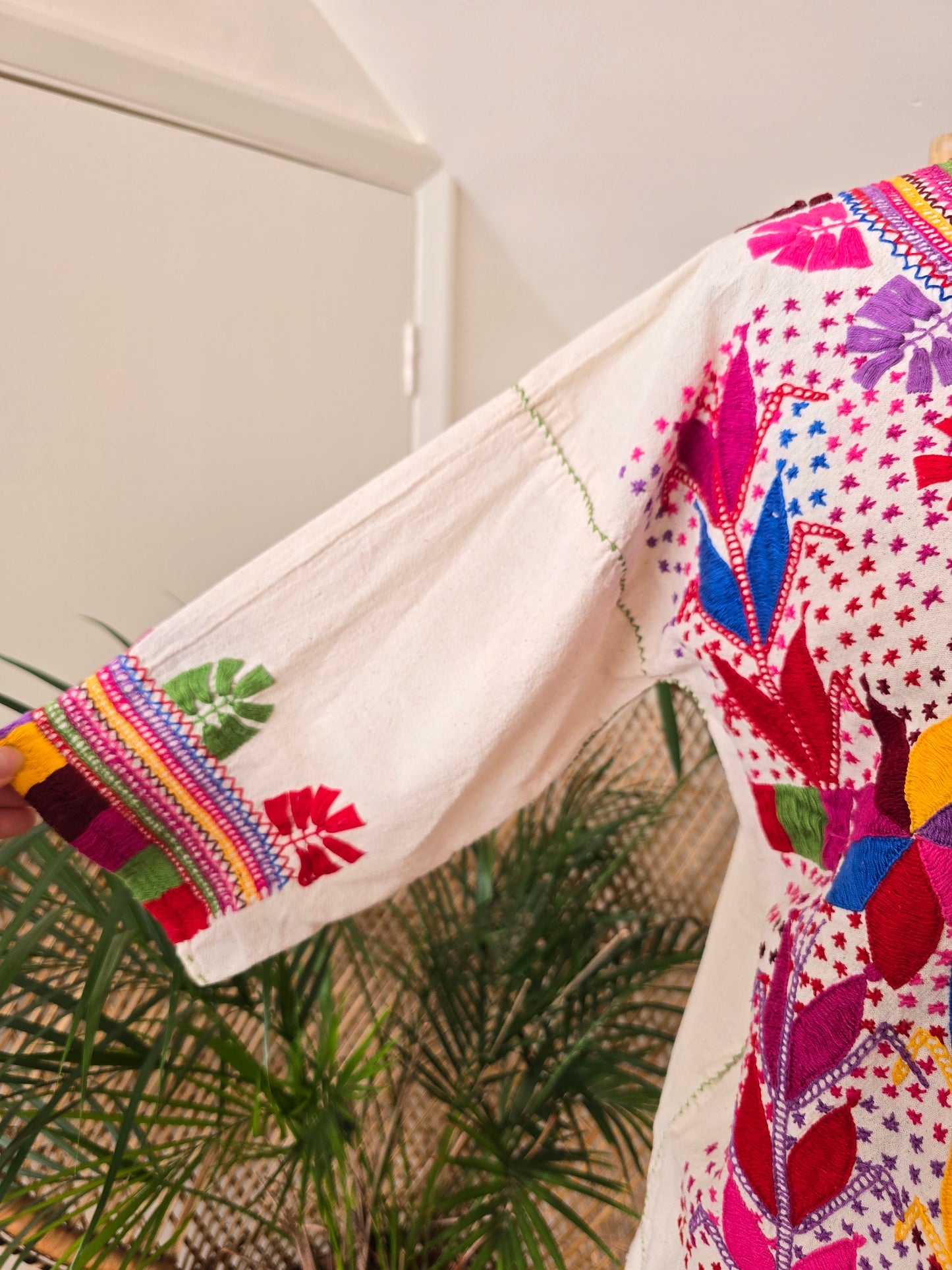 Vintage embroidered kaftan blouse