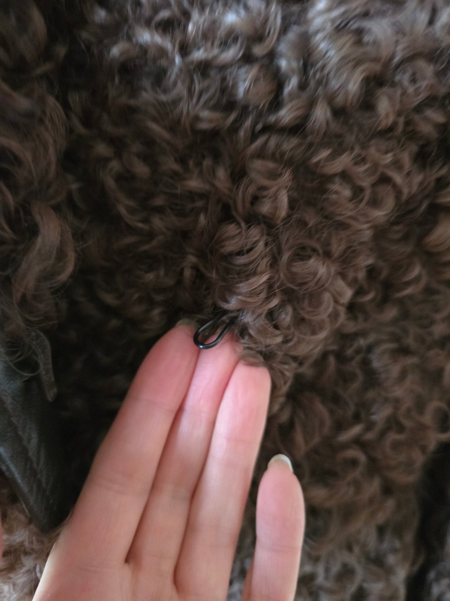 Vintage curly sheepskin 70s coat