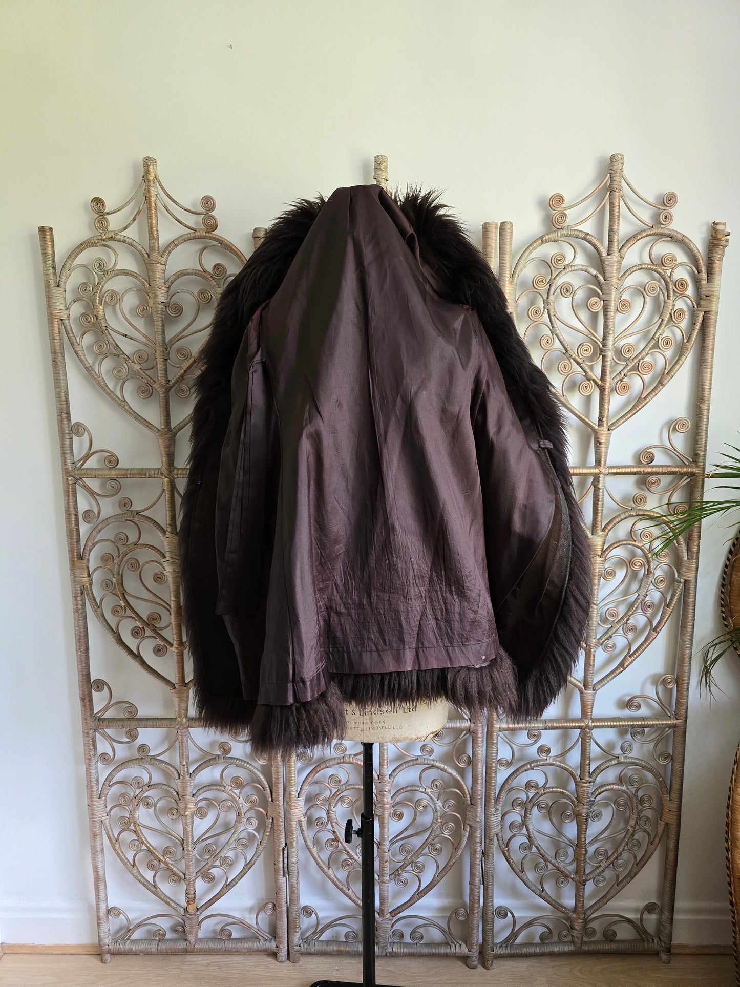 Vintage suede Sheepskin coat S