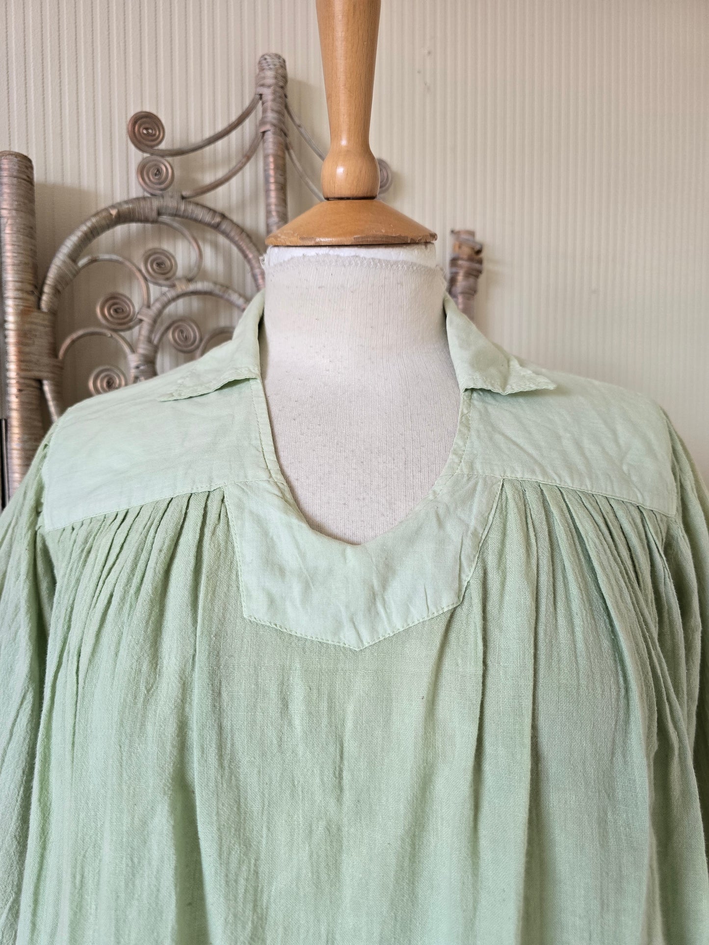 Vintage cheesecloth tunic blouse