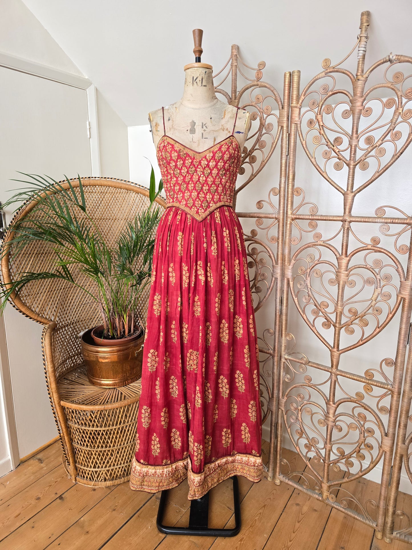 Vintage Anokhi indian 70s maxi dress