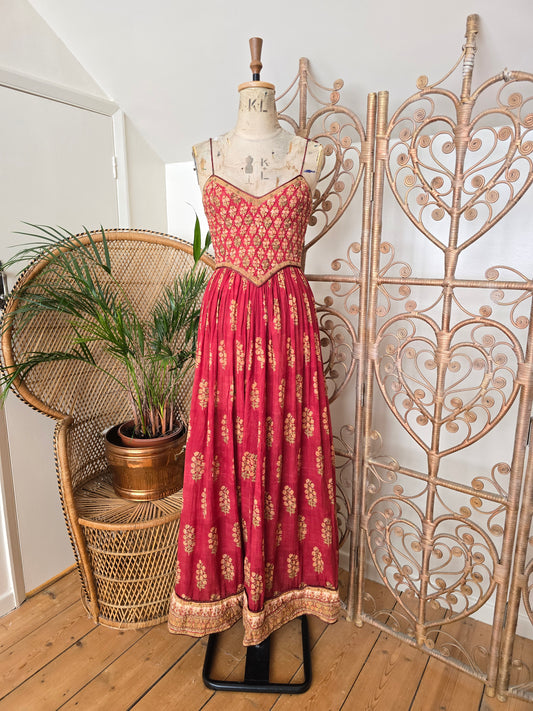 Vintage Anokhi indian 70s maxi dress