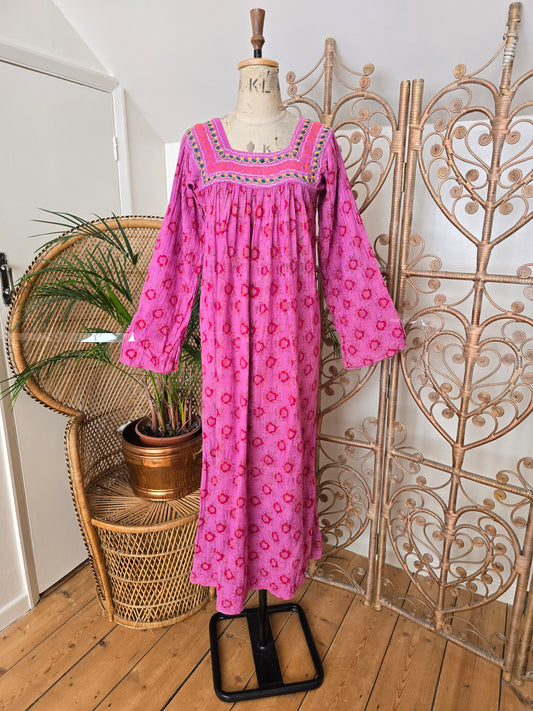 Vintage embroidered cotton dress