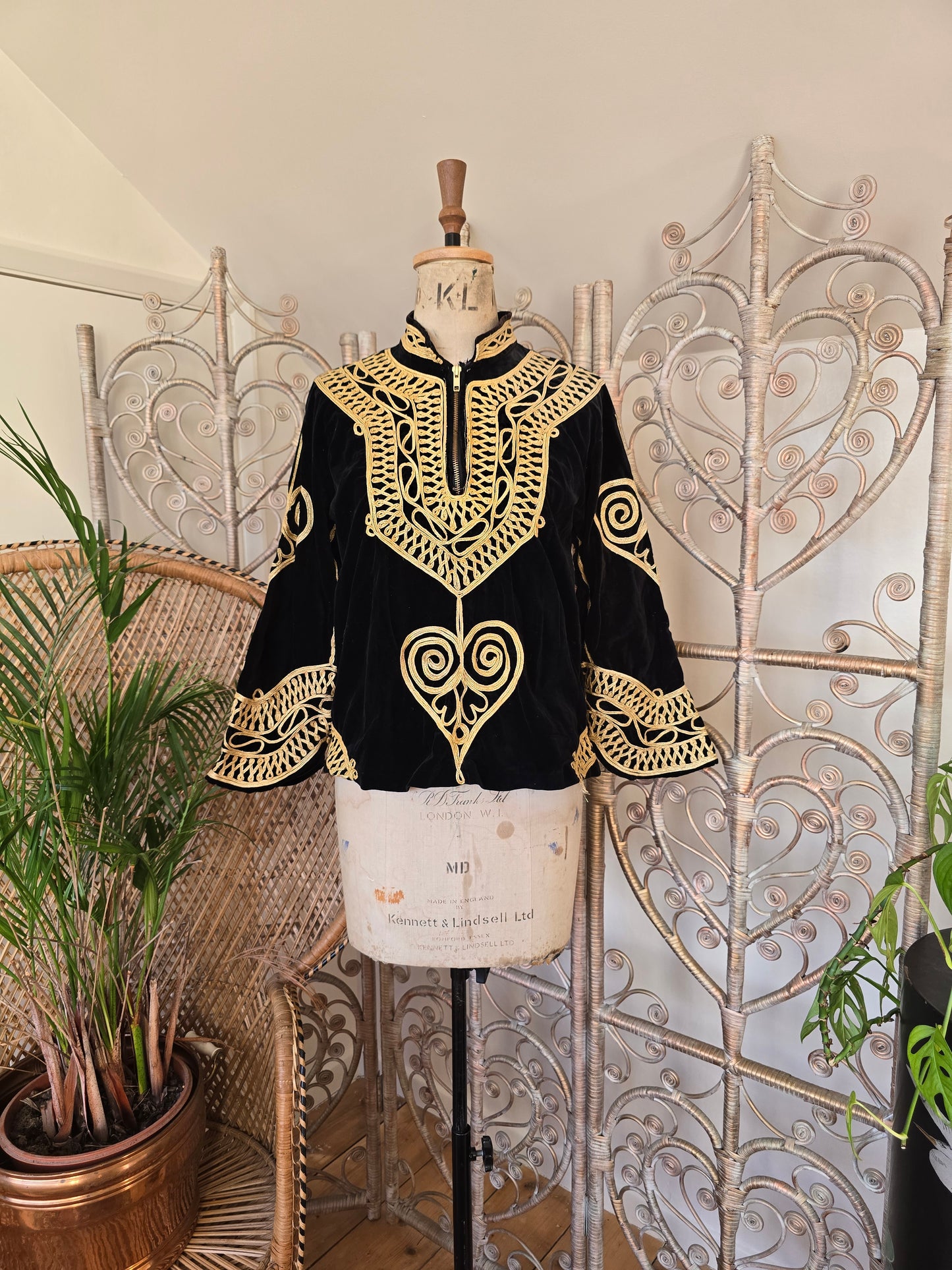 Vintage velvet tunic top