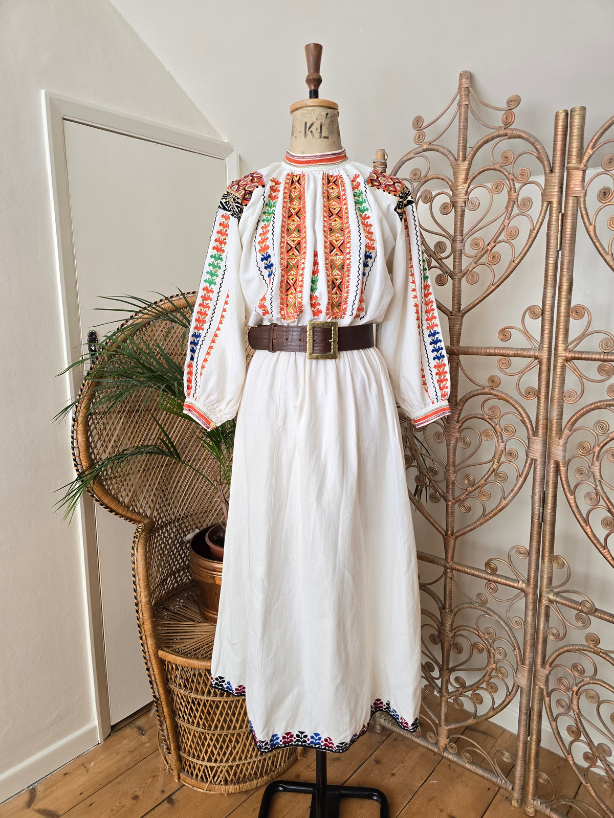 Vintage Romanian cotton dress