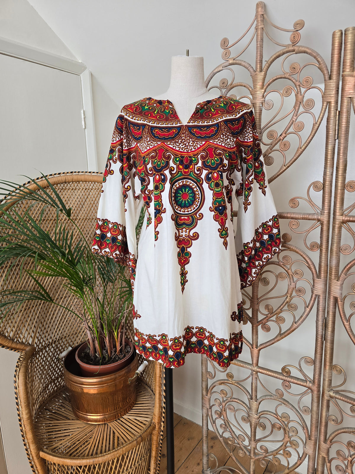 Vintage Mina of England Carnaby Street  Dashiki tunic dress