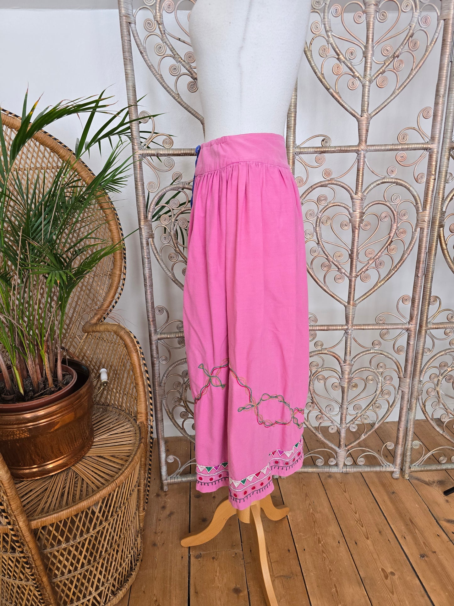 Vintage Anokhi embroidered skirt