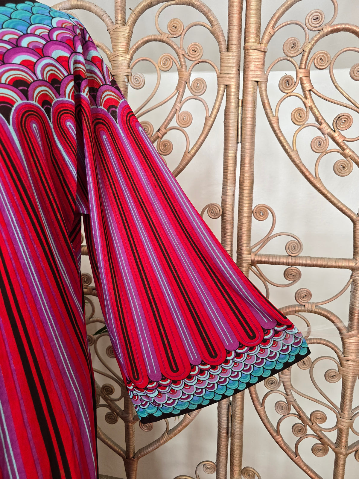 Vintage stripe kaftan dress