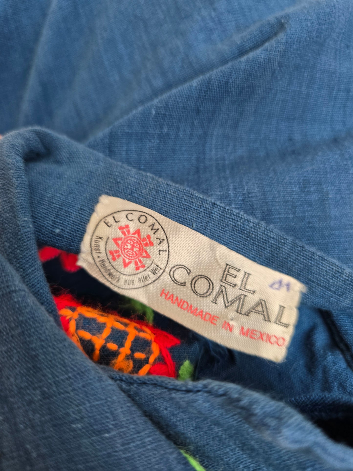 Vintage embroidered Mexican dress