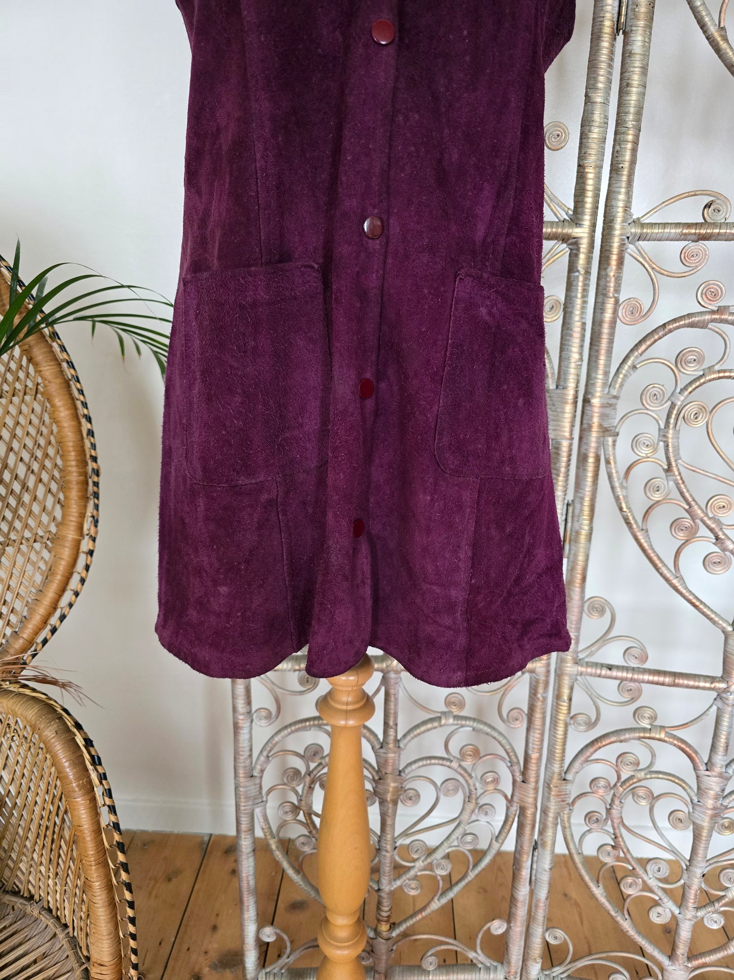 Vintage 70s suede dress