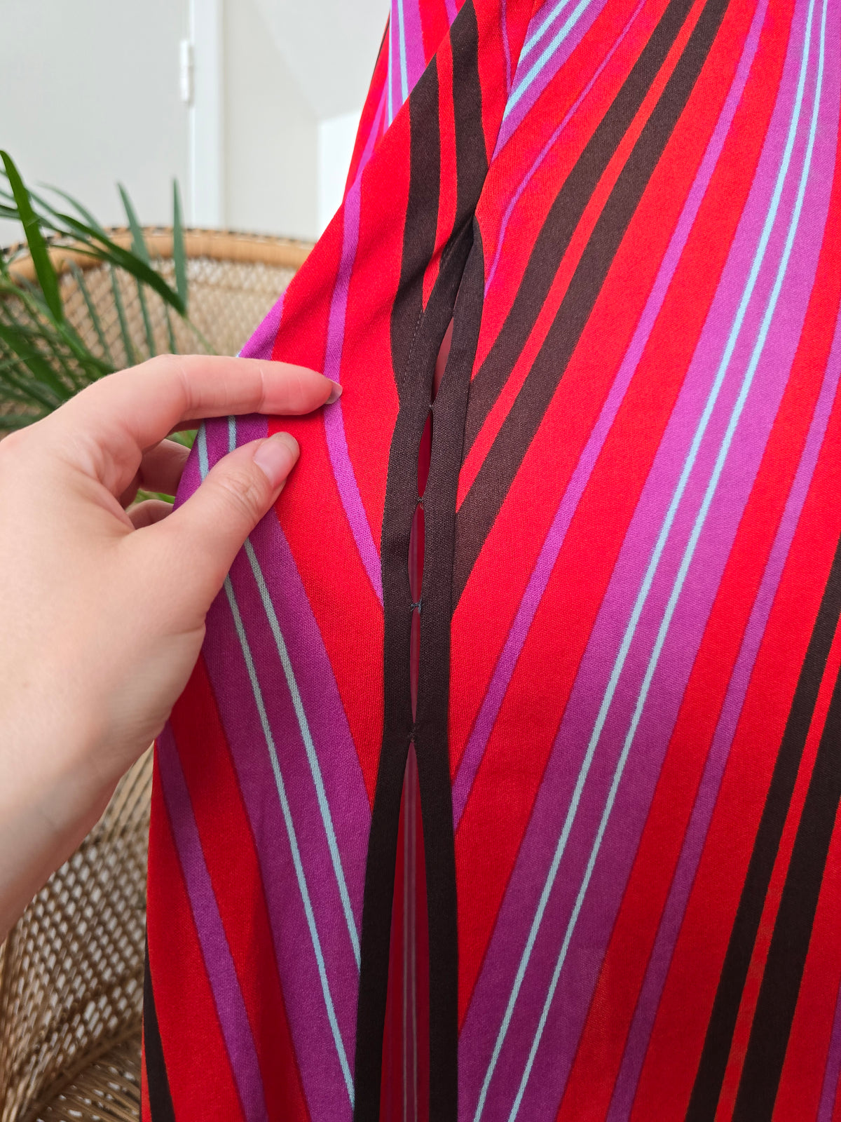 Vintage stripe kaftan dress