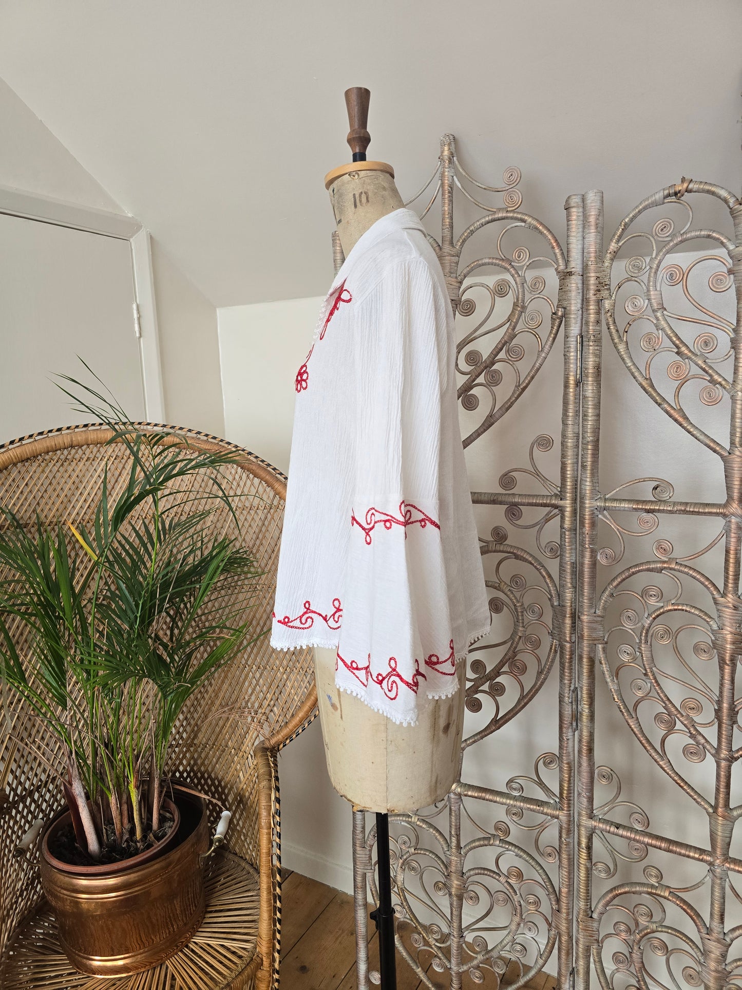 Vintage cheesecloth cotton blouse