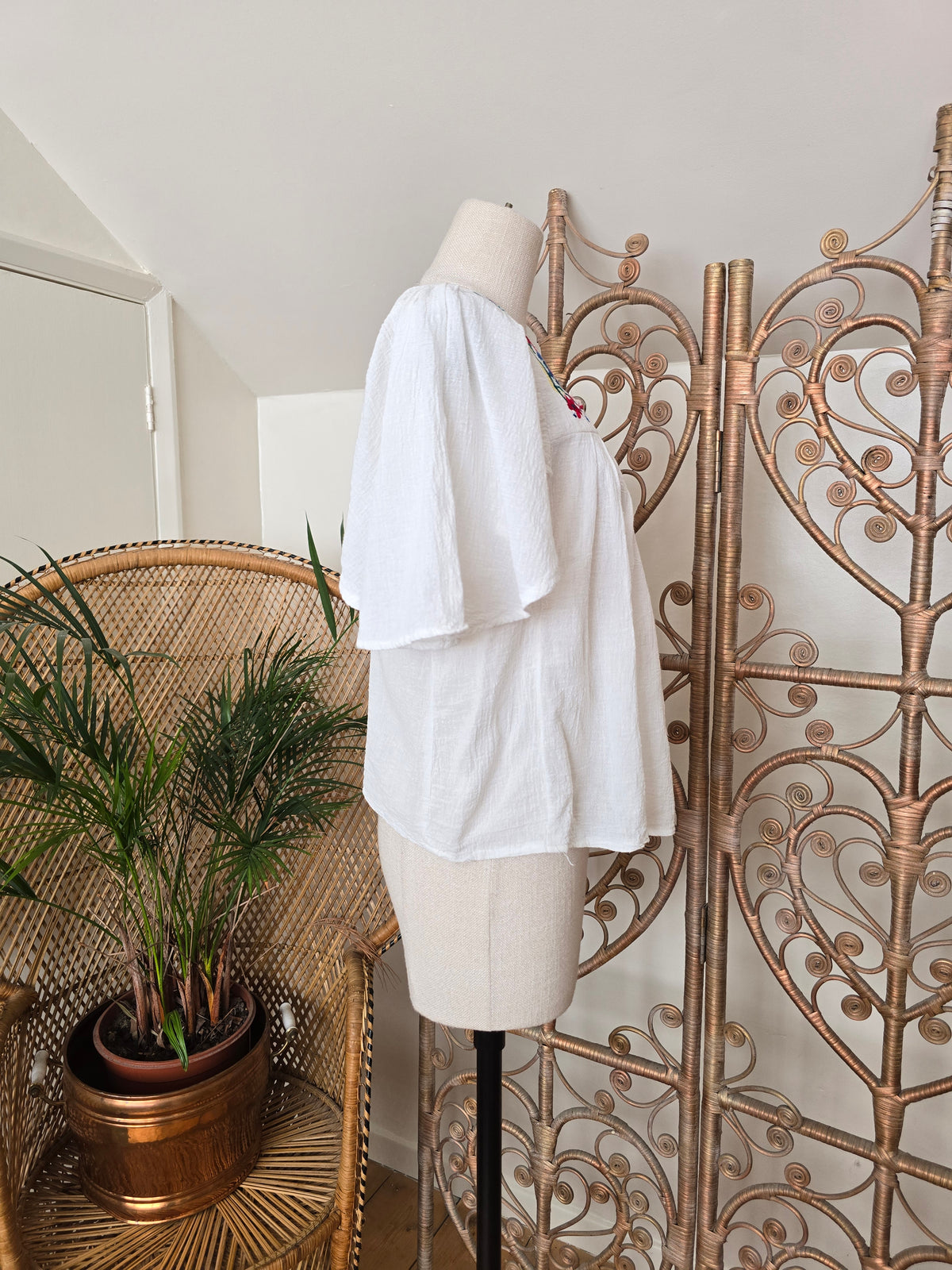 Vintage cheesecloth cotton blouse