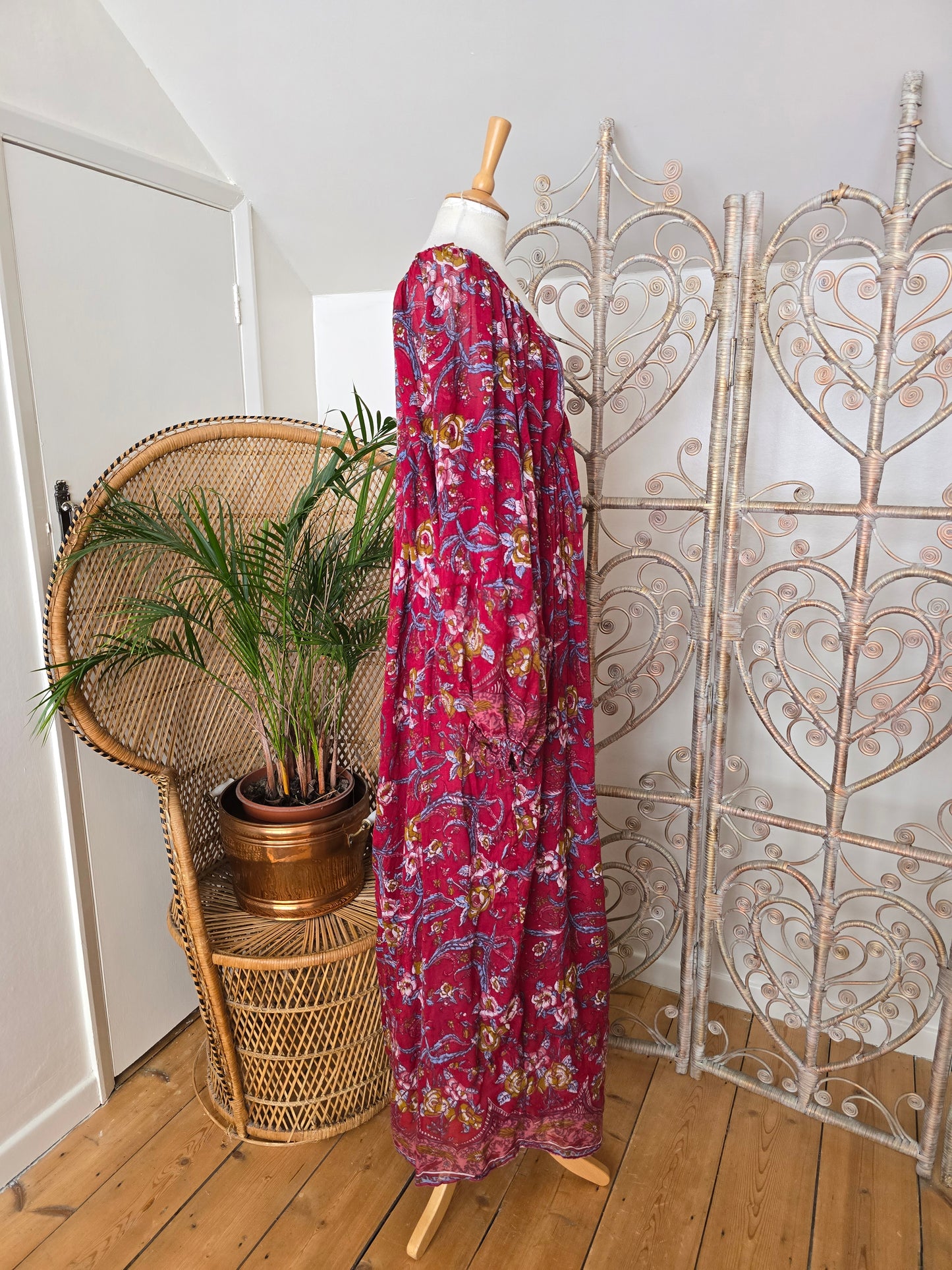 Vintage balloon sleeves Indian dress