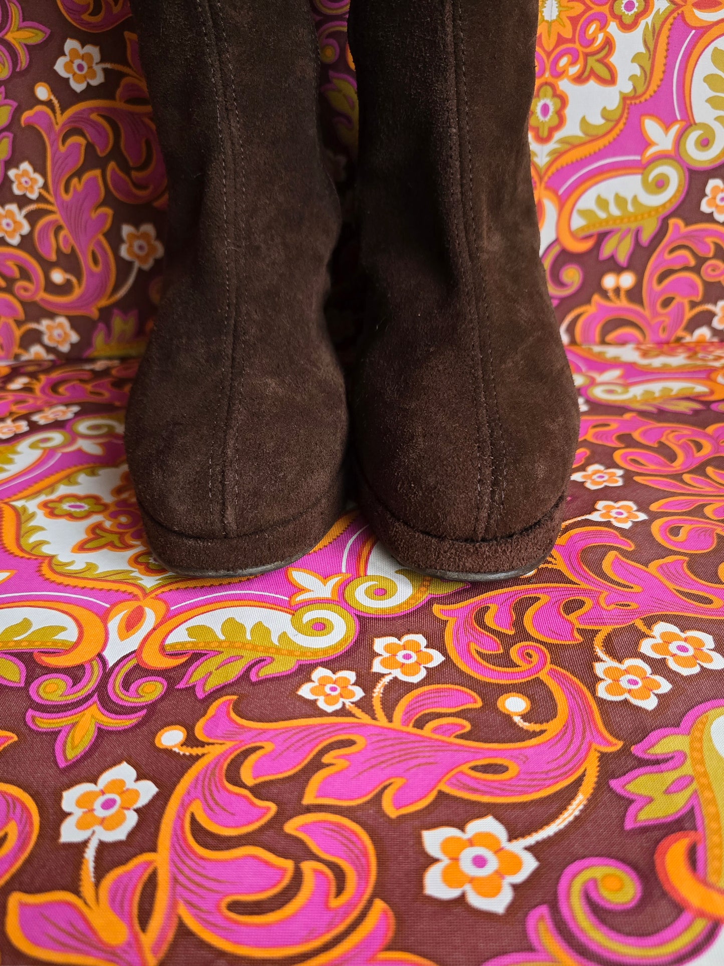 Vintage Sacha suede 70s boots size Uk 3 Eur 36 Us 5