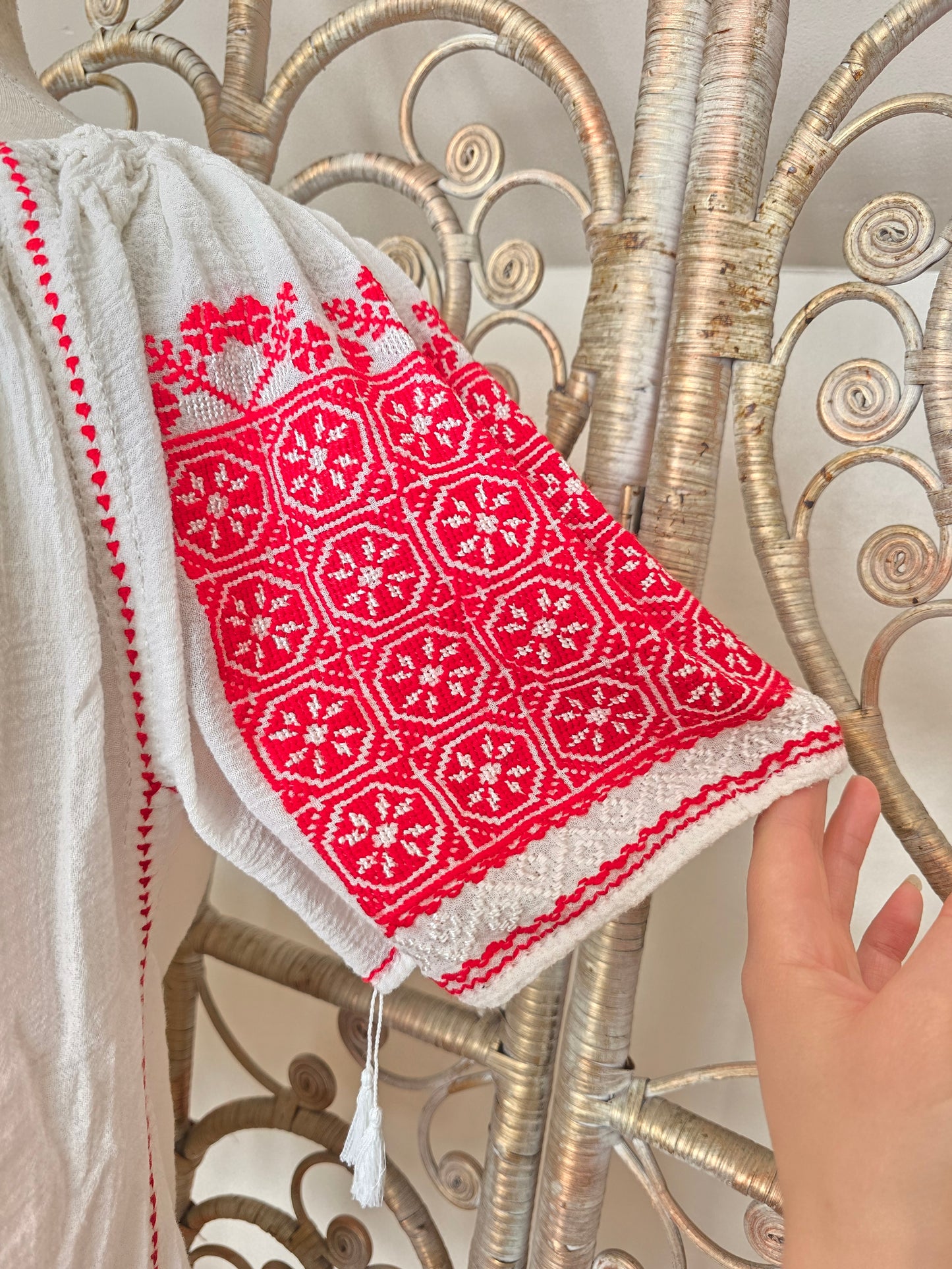 Vintage Romanian cheesecloth blouse