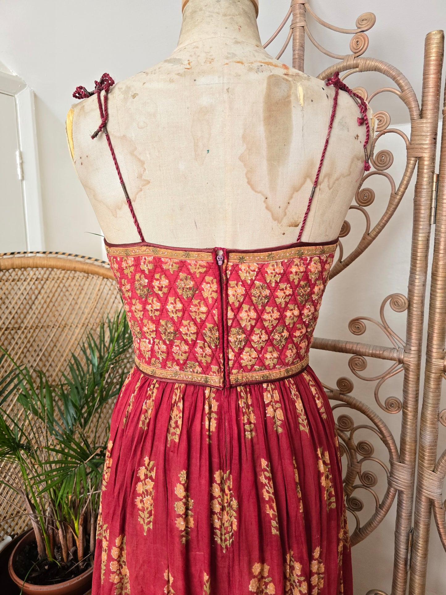 Vintage Anokhi indian 70s maxi dress