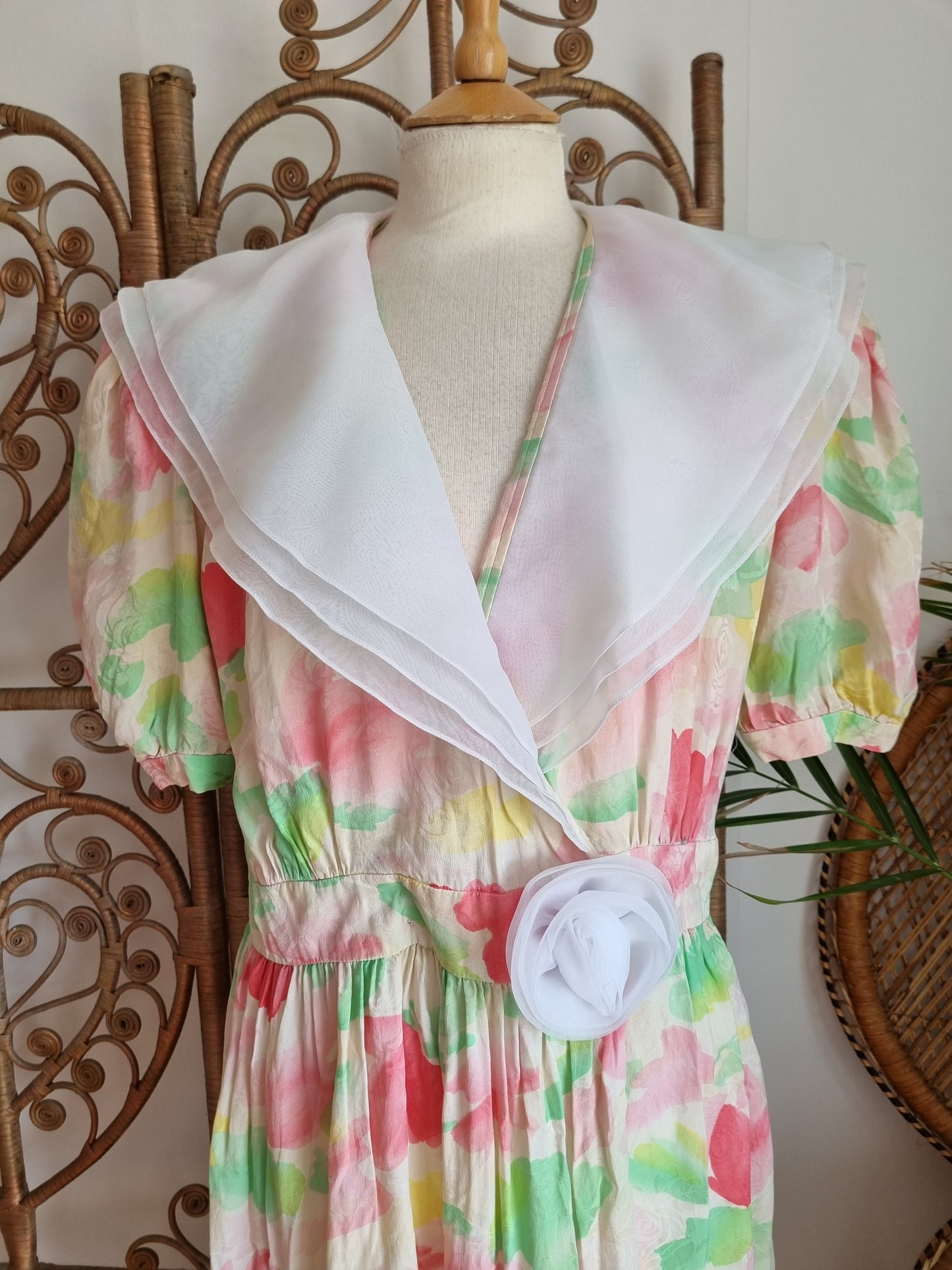 Vintage juilliard silk dress L XL